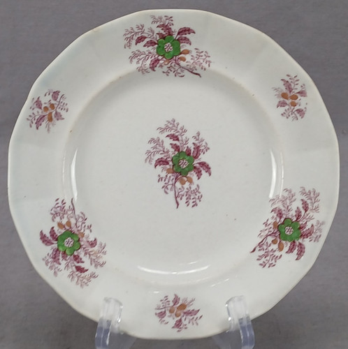 British hand colored floral - british,