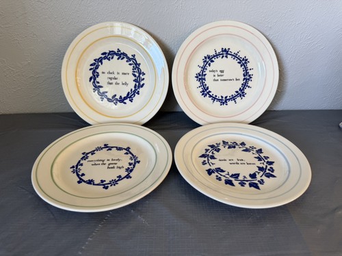 Vintage transferware plate set - vintage,