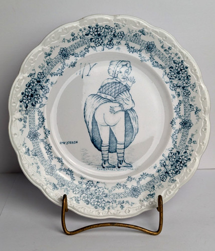 Antique risque 19th french - risque,