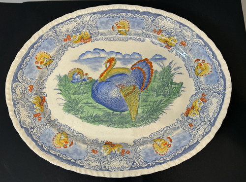 Antique blue polychrome - antique,