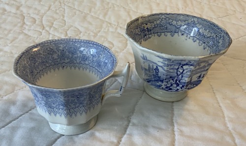 Two antique cups transfer - two,