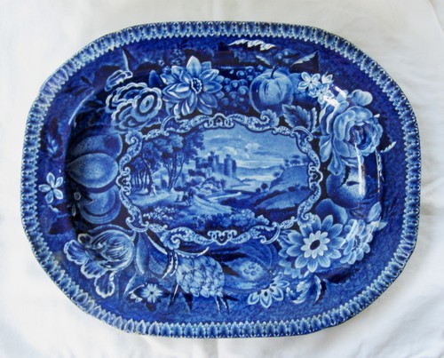 Staffordshire blue and - blue, white